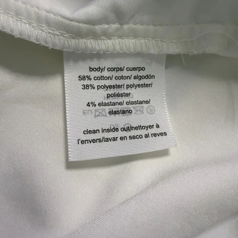 Tommy Hilfiger Ivy Straight Leg Pants‎ Womens Size 16 White Cotton Preppy Career
